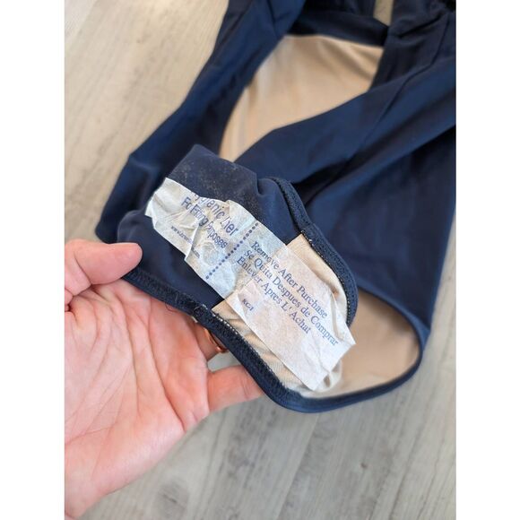 Summersalt The Plunge One Piece Swimsuit women's 12 navy‎ blue NWOTs modern - Picture 6 of 7